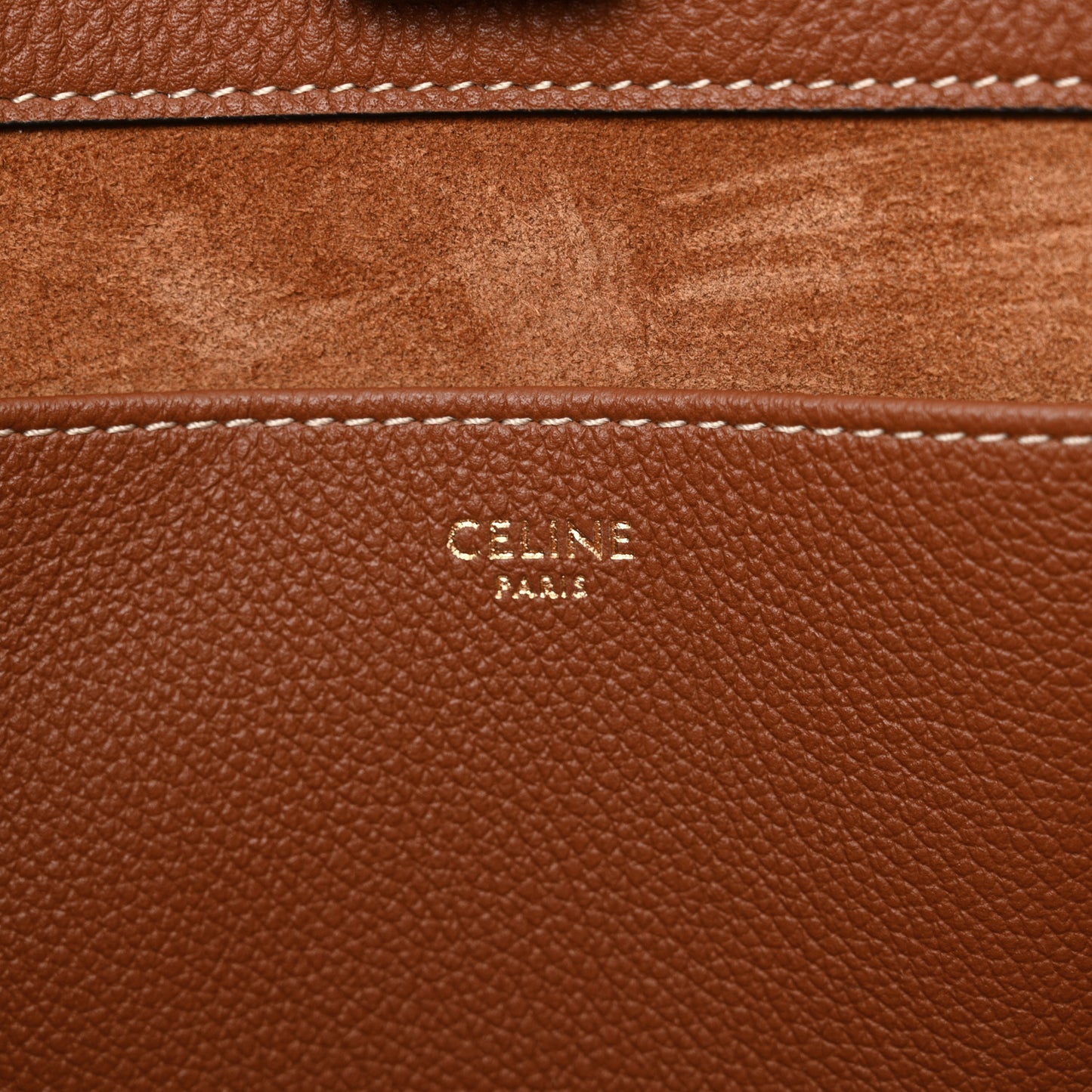 Grained Calfskin Triomphe Mini Cabas Anais Tan