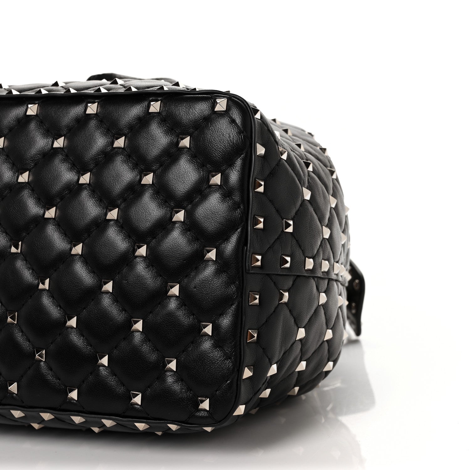 Valentino Garavani Nappa Medium Rockstud Spike Bucket Bag Black 7 of 7