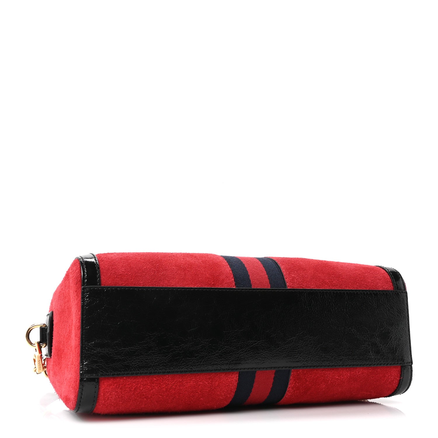 Gucci Suede Patent Web Medium Ophidia Boston Hibiscus Red Black 4 of 10