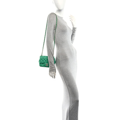 Chanel Lambskin Quilted Mini Square Flap Green 2 of 10