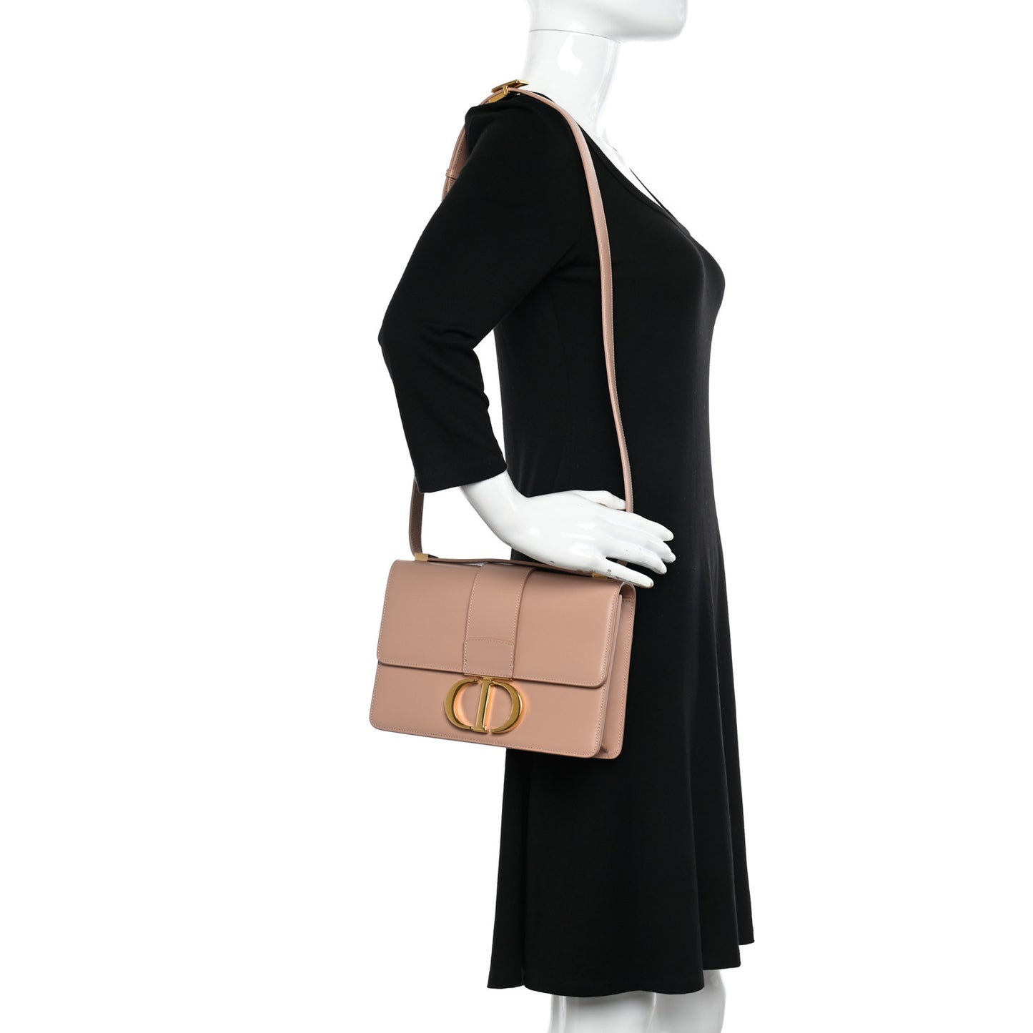 Box Calfskin 30 Montaigne Flap Bag Rose Des Vents
