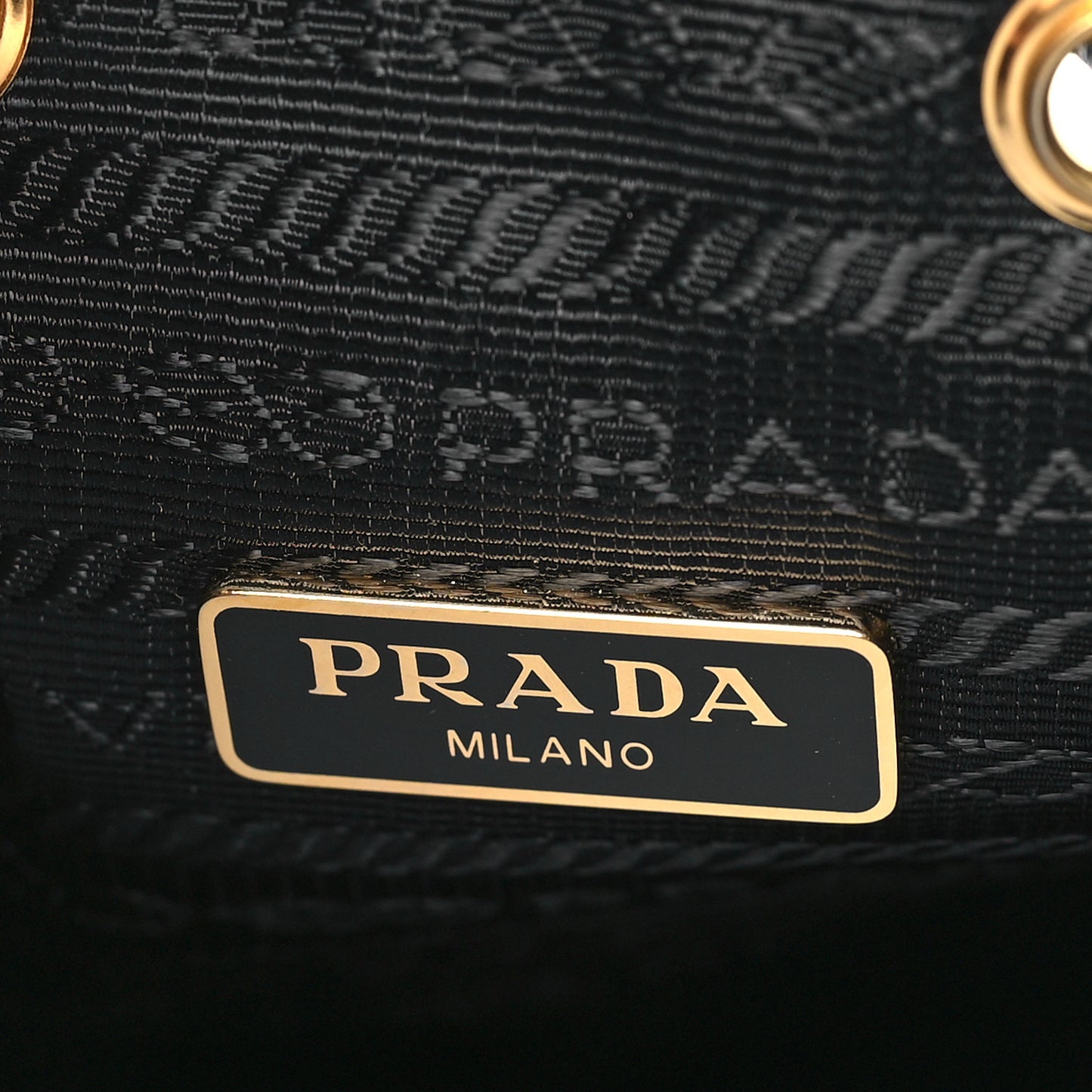 Jacquard Logo Mini Bucket Crossbody Bag Black