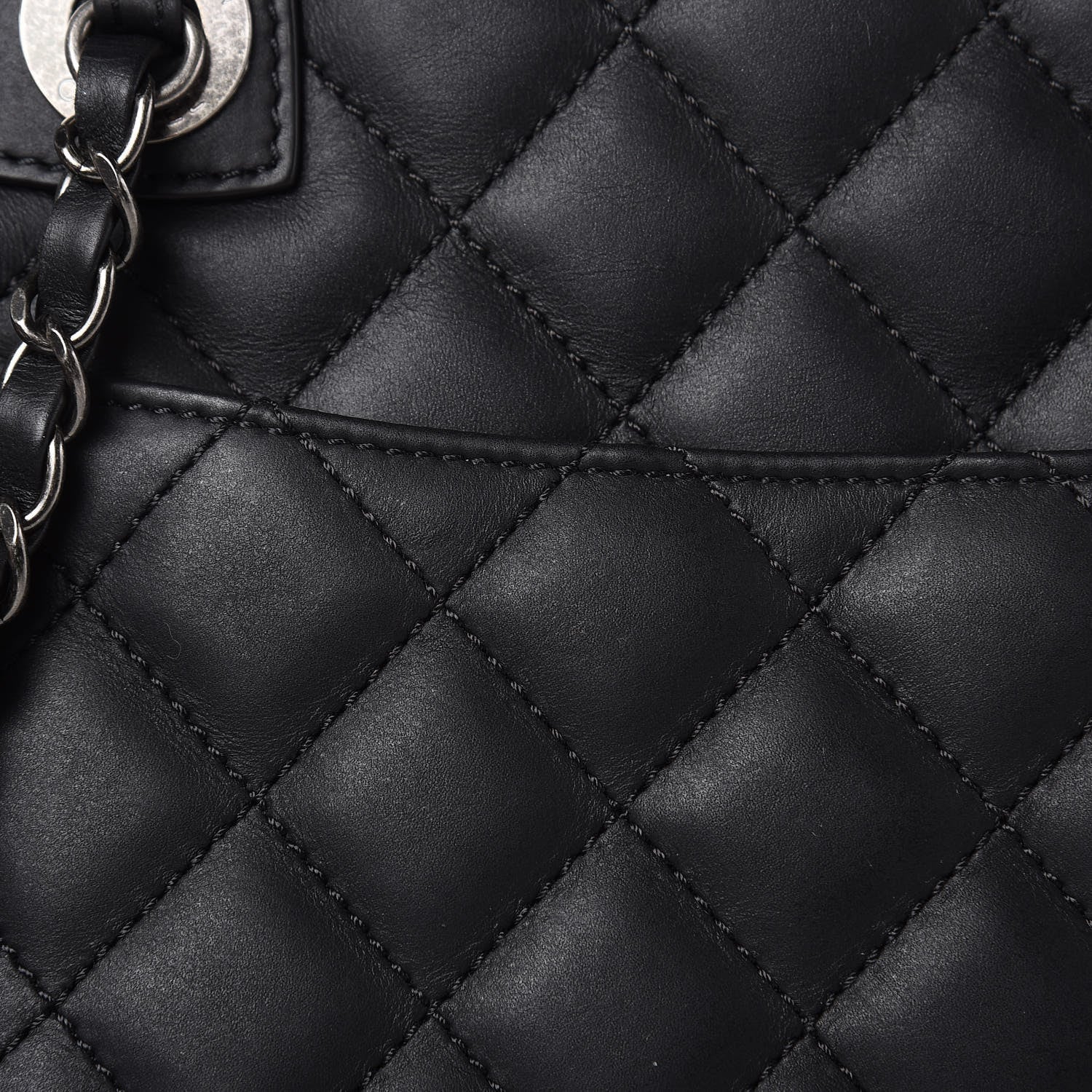 Chanel Calfskin Quilted Small Easy Shopping Tote Black 11 of 12