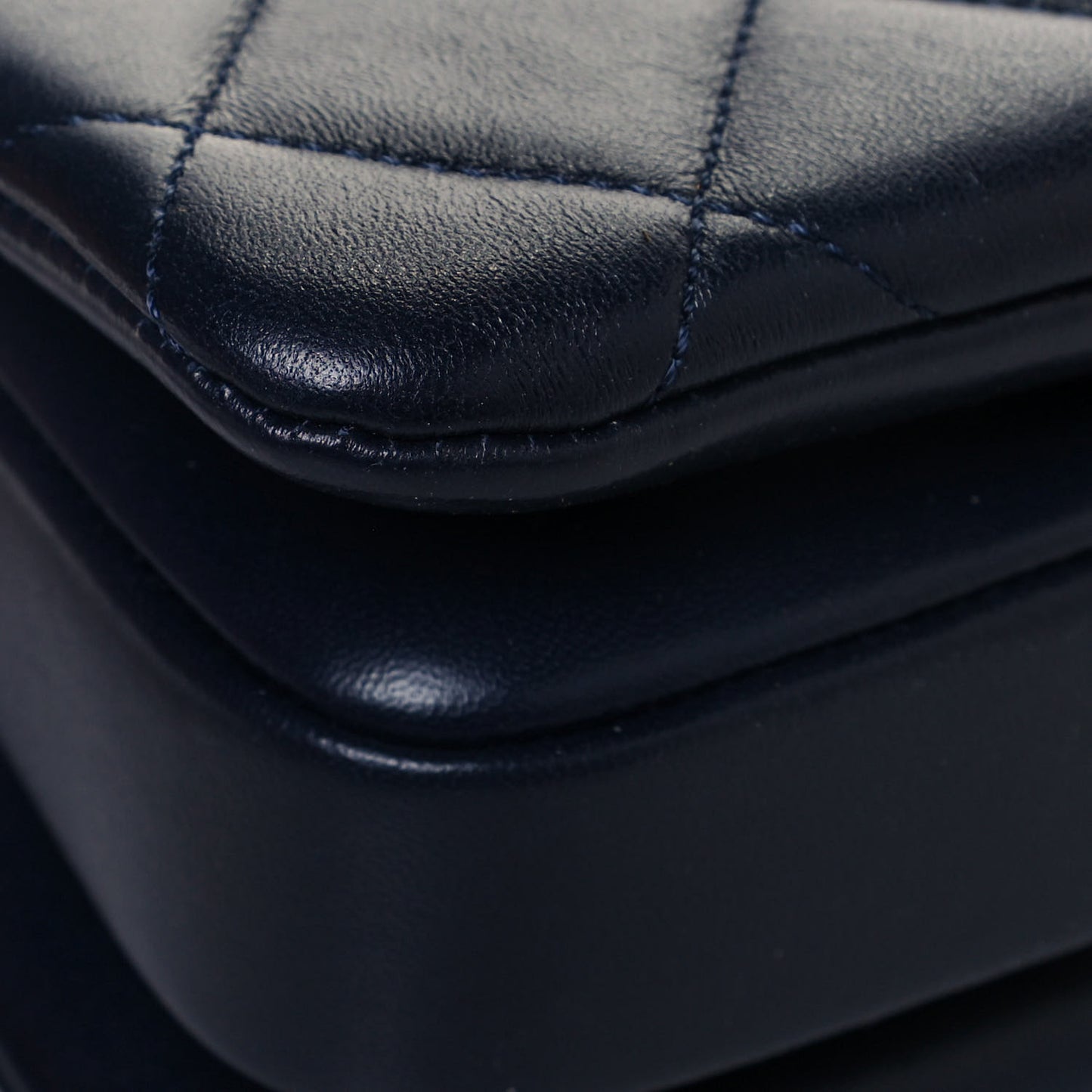 Lambskin Quilted Small Trendy CC Dual Handle Flap Bag Navy