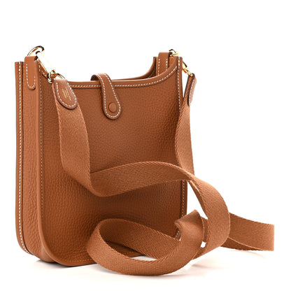 Hermes Taurillon Clemence Evelyne TPM Gold 3 of 9