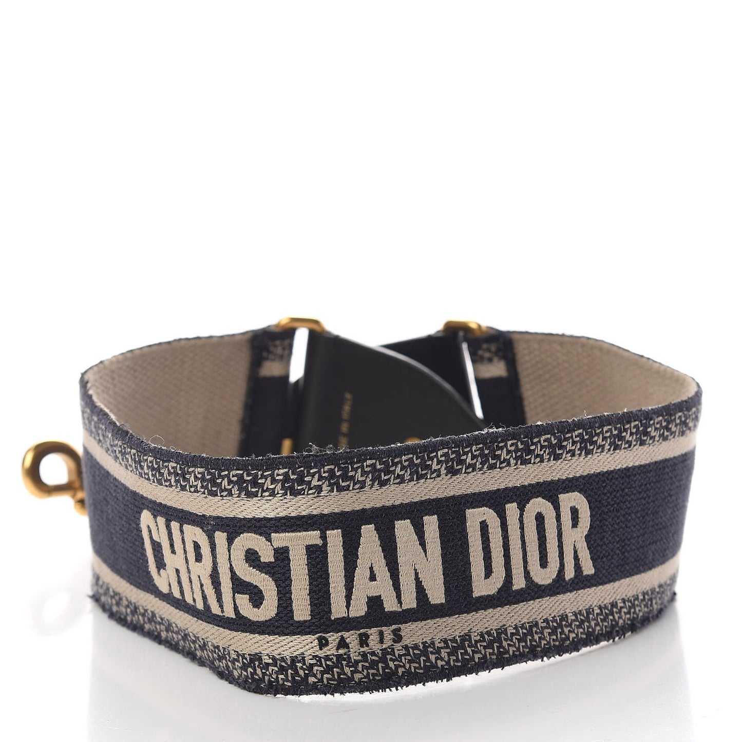 Canvas Embroidered Shoulder Strap Blue