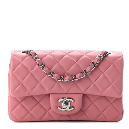 Chanel Lambskin Quilted Mini Rectangular Flap Pink 1 of 9