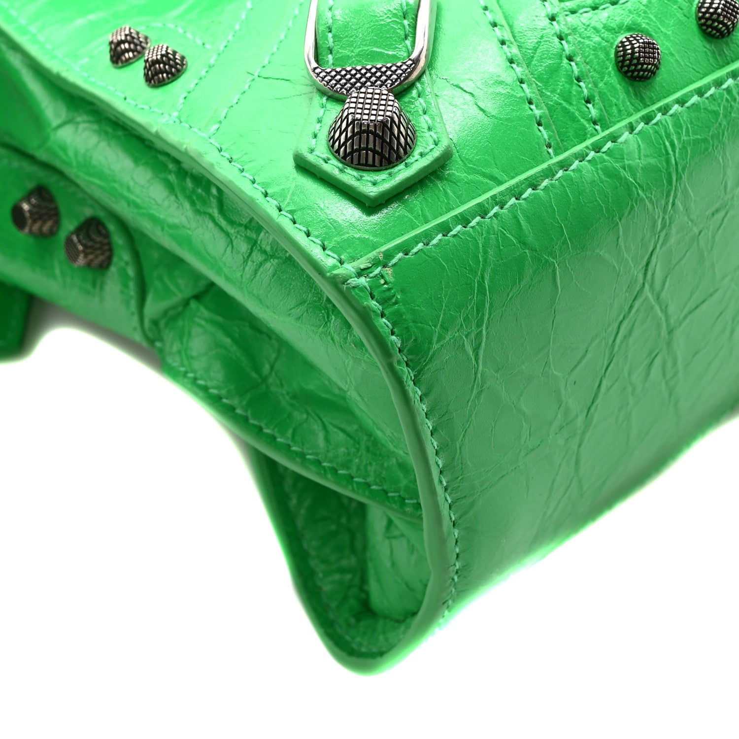 Balenciaga Agneau Arena Neo Cagole Handbag XS Kelly Green 9 of 10