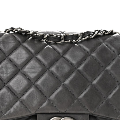 Chanel Lambskin Quilted Jumbo Single Flap Grey 8 of 13