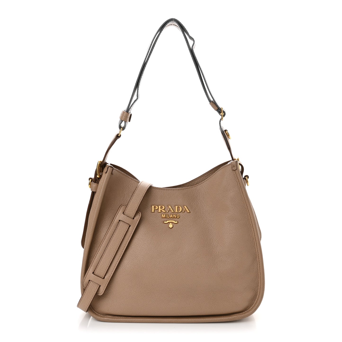 Vitello Daino Soft Hobo Messenger Bag Cammeo