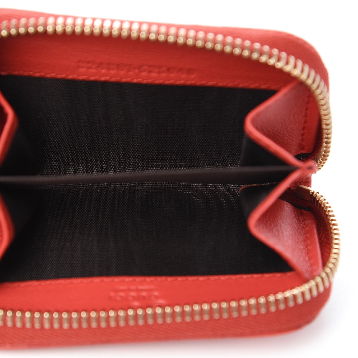 Guccissima Zip Around Coin Purse Red