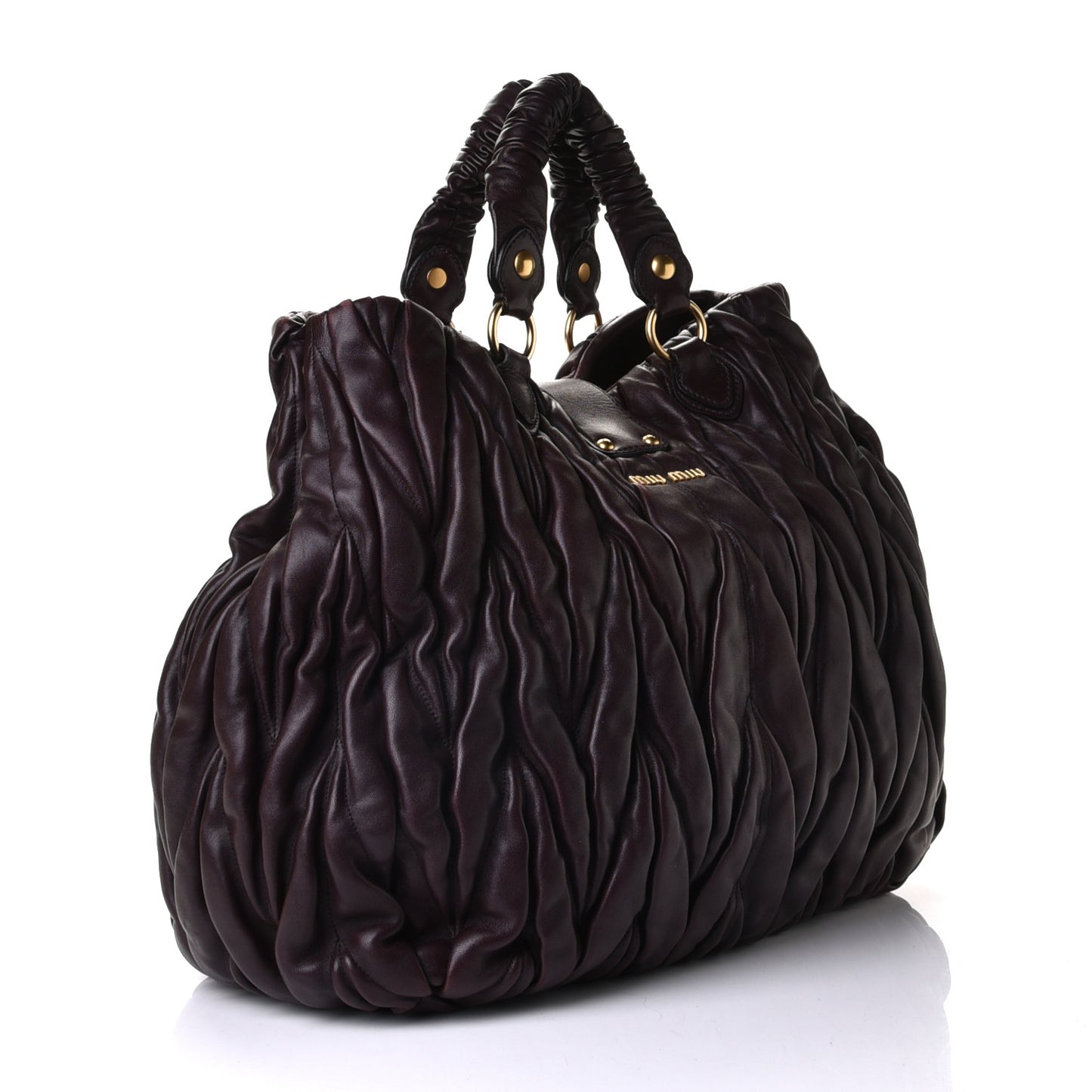 Nappa Matelasse Shopping Tote Prugna