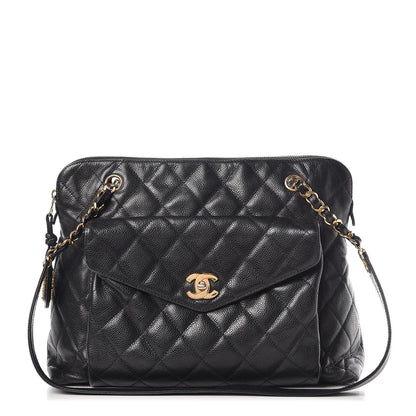 Chanel Caviar Quilted Flap Shoulder Bag Black 1 of 11