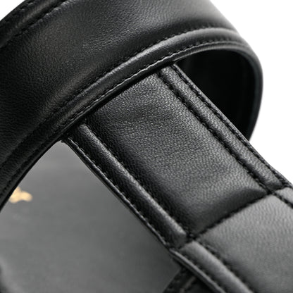 Christian Dior Lambskin Dior Ocean Flat Slingback Sandals 36 Black 10 of 11