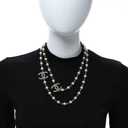 Chanel Pearl CC Long Necklace Light Gold 2 of 4