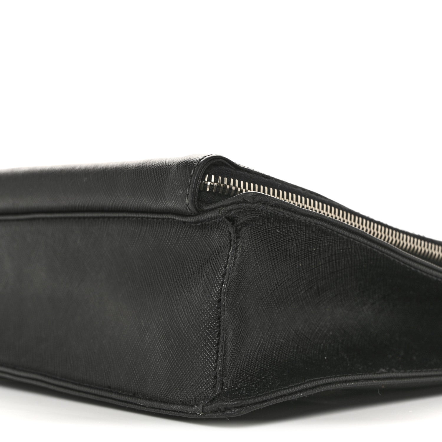 Prada Saffiano Cuir Front Zip Pocket Briefcase Black 11 of 14