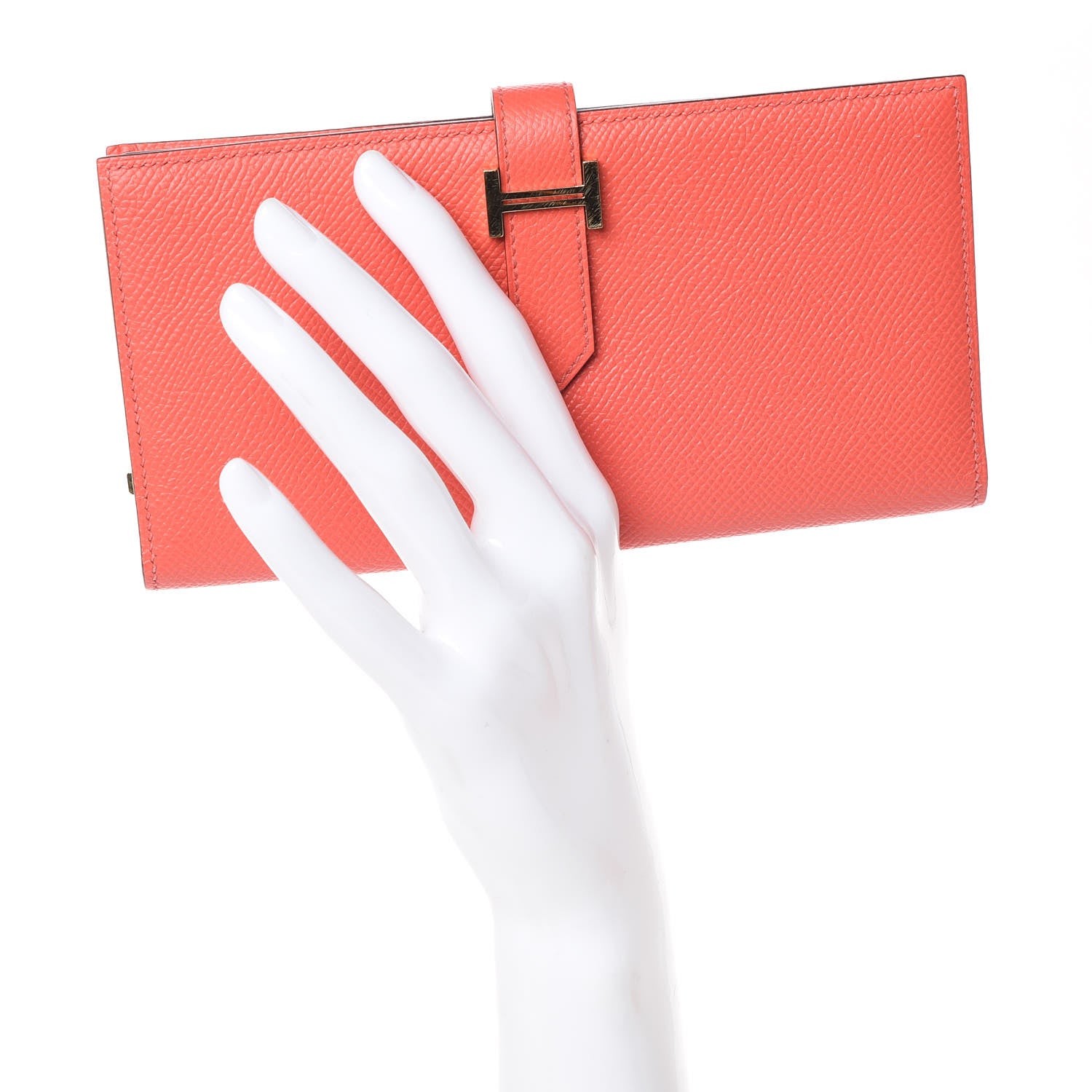 Hermes Epsom Bearn Gusset Wallet Rose Jaipur 2 of 8