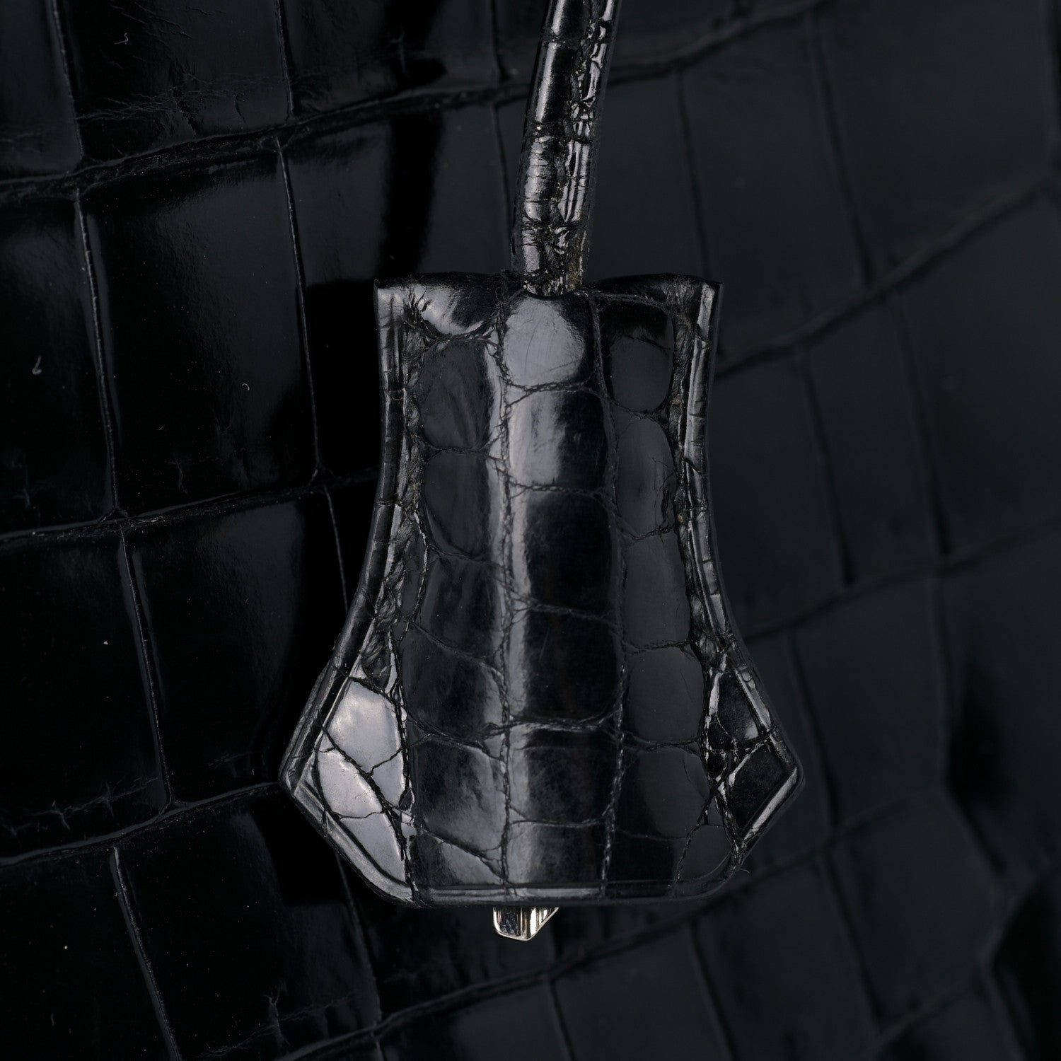 Hermes Shiny Niloticus Crocodile Birkin 35 Black 32 of 37