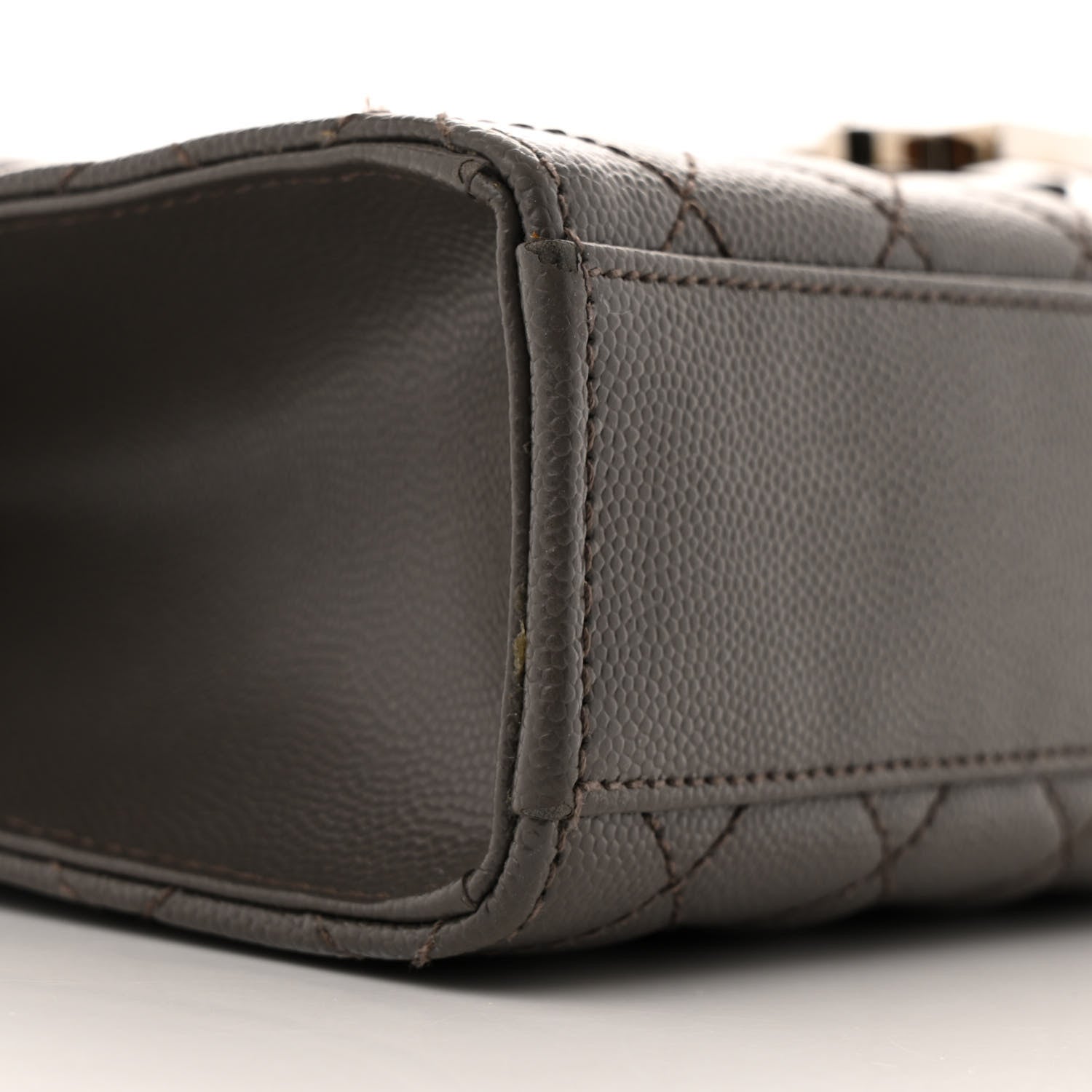 Saint Laurent Grain De Poudre Textured Mixed Matelasse Medium Triquilt Monogram Satchel Earth 8 of 11