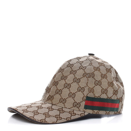 Gucci Monogram Web Baseball Hat S Beige Cocoa 1 of 12