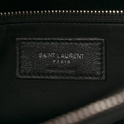 Saint Laurent Calfskin Y Quilted Monogram Medium Loulou Chain Satchel Black 6 of 11