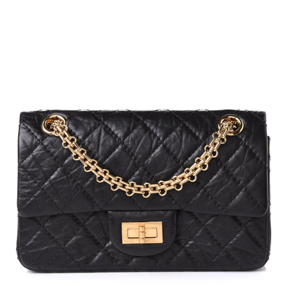 Chanel Aged Calfskin Quilted 2.55 Reissue Mini Flap Black 1 of 11