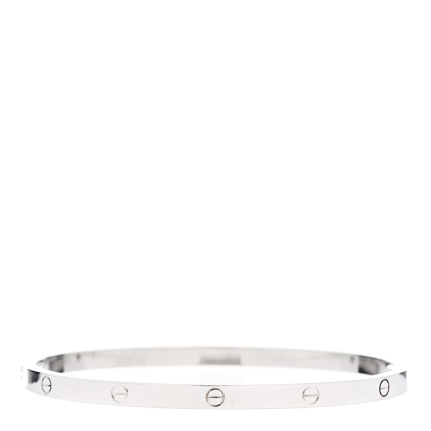 Cartier 18K White Gold Small LOVE Bracelet 17 3 of 4