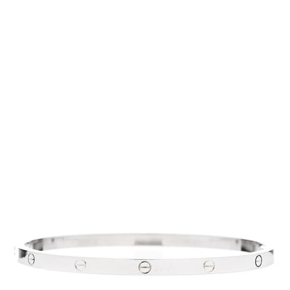 Cartier 18K White Gold Small LOVE Bracelet 17 3 of 4