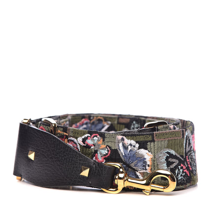 Valentino Garavani Canvas Camubutterfly Rockstud Guitar Strap Multicolor 1 of 4