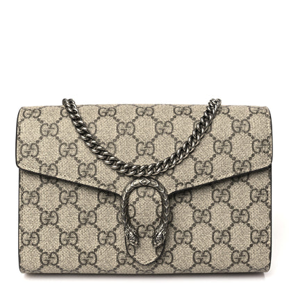 Gucci GG Supreme Monogram Mini Dionysus Chain Wallet Beige Taupe 1 of 11