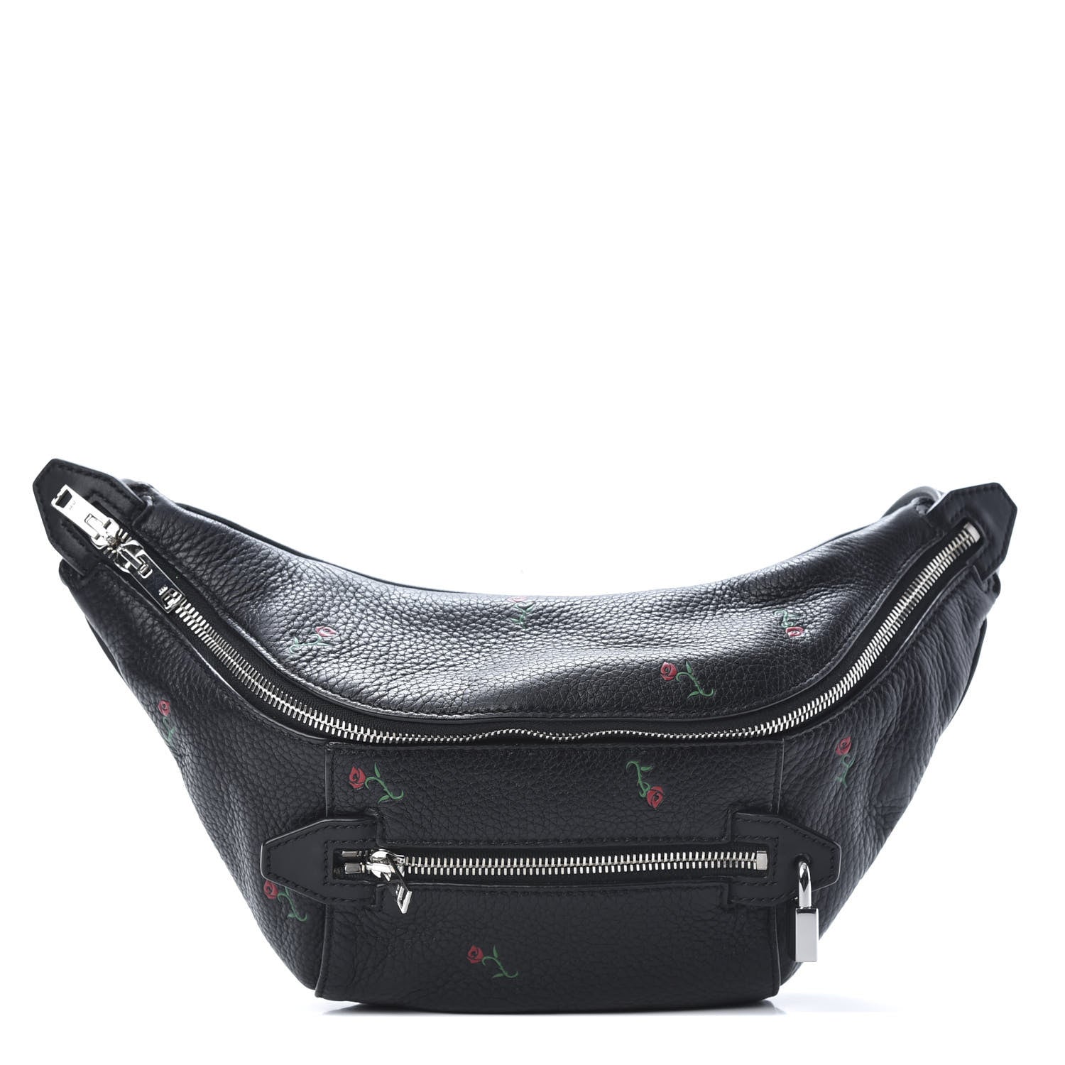 Alexander Wang Dumbo Leather Rose Embossed Belt Bag Black 1 of 11