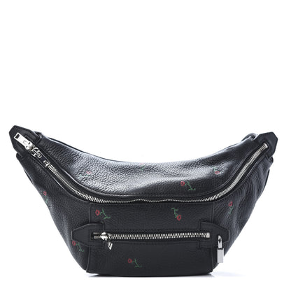 Alexander Wang Dumbo Leather Rose Embossed Belt Bag Black 1 of 11