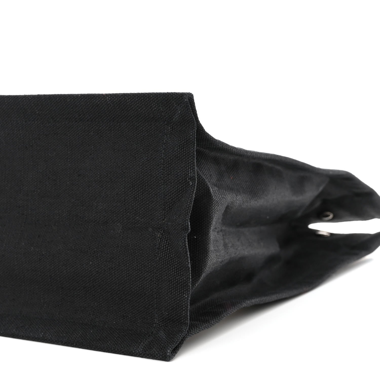 Saint Laurent Linen Calfskin Rive Gauche North South Tote White Black 10 of 12