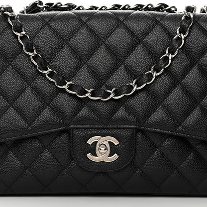 Chanel Caviar Quilted Jumbo Single Flap Black 8 of 16