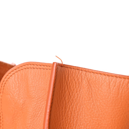 Balenciaga Veau Papier A4 Zip Around Tote Mandarine 13 of 14