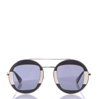 Gucci Round Frame Sylvie Web Sunglasses GG0105S Black 2 of 9