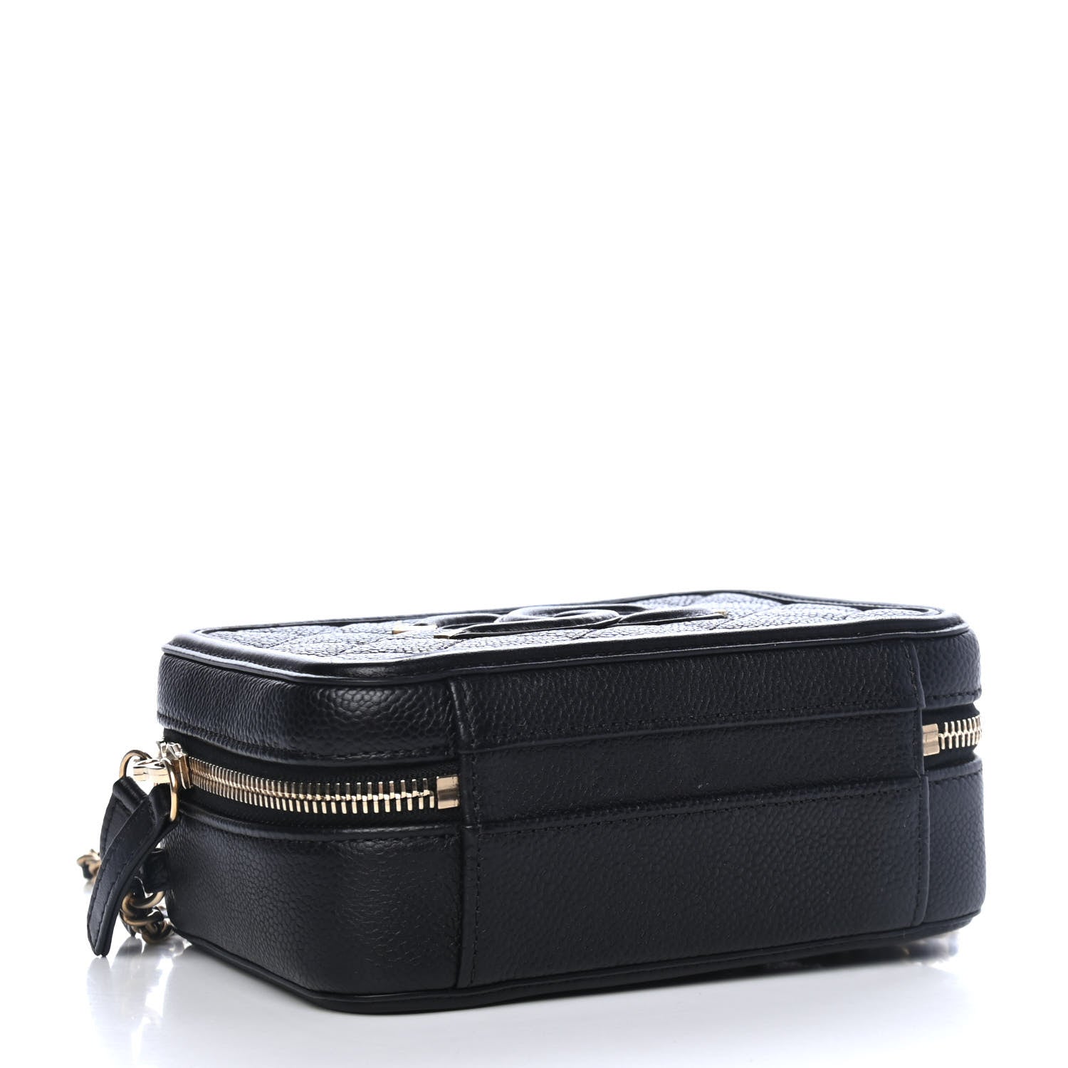 Chanel Caviar Quilted Small CC Filigree Vanity Case Black 3 of 4