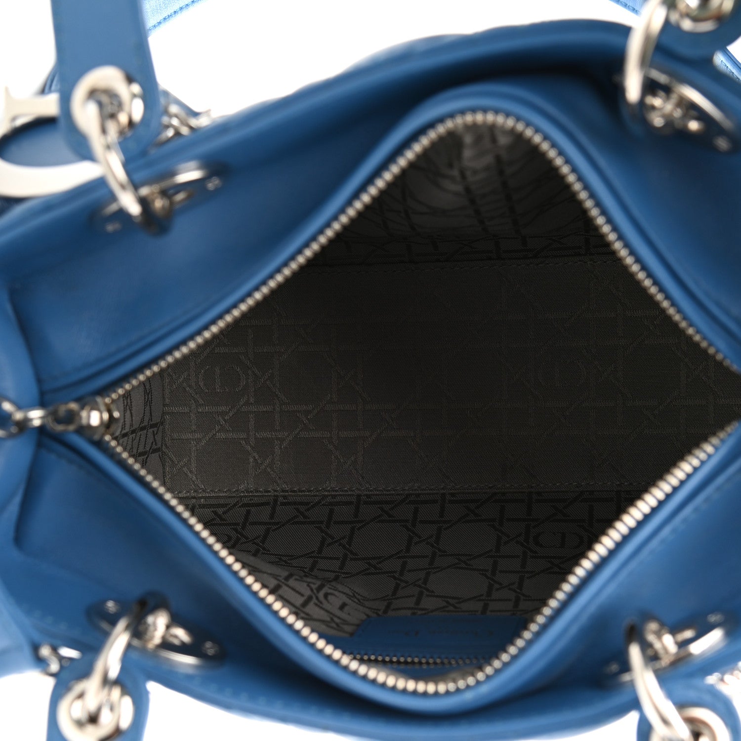 Christian Dior Lambskin Cannage Medium Lady Dior Blue Pastel 5 of 10