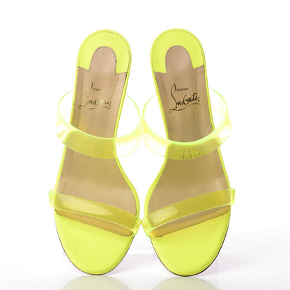 Christian Louboutin PVC Ovida 85 Slide Sandals 38.5 Yellow 5 of 9