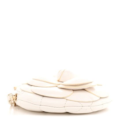 Chanel Lambskin Mini Camellia Bouquet Clutch With Chain White 4 of 10