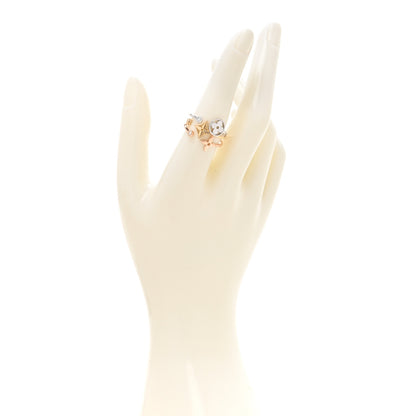 Louis Vuitton 18K Yellow Pink White Gold Diamond Idylle Blossom Ring 3 Set 57 8 2 of 5