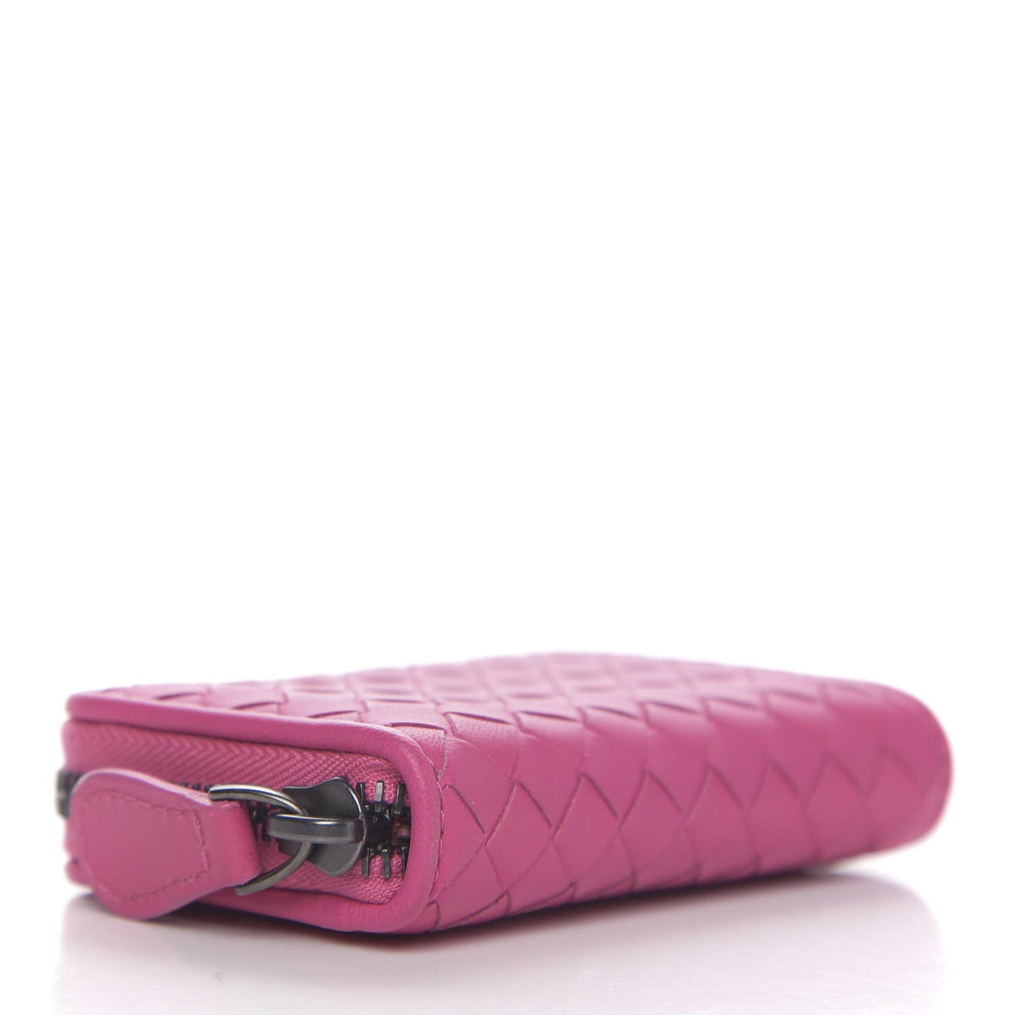 Nappa Intrecciato Zip Around Coin Purse Ametista