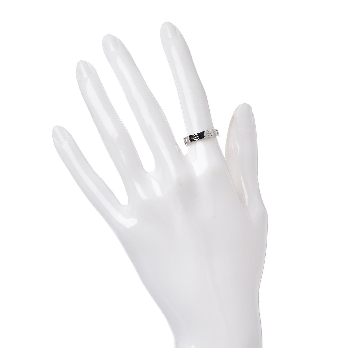 18K White Gold 3.5mm LOVE Wedding Band Ring 50 5.25