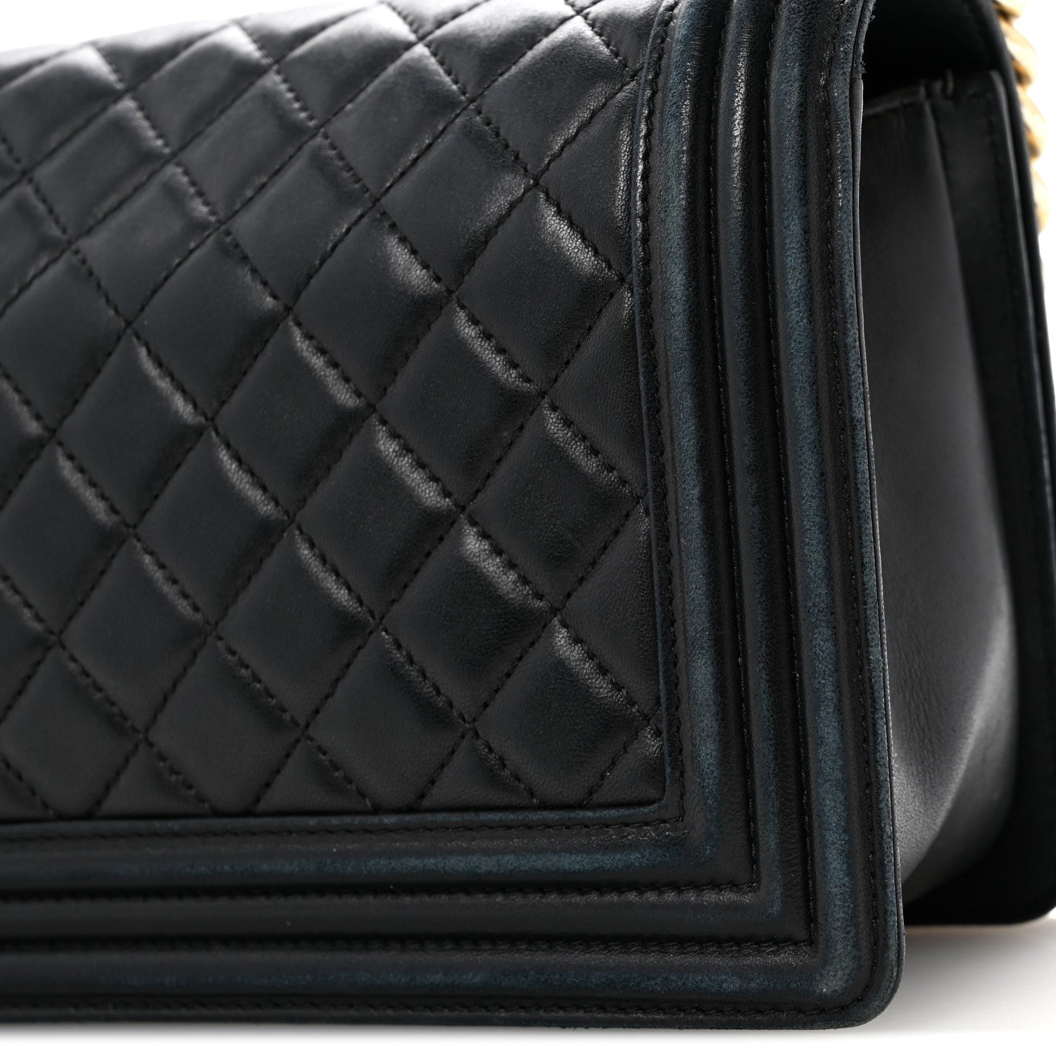 Chanel Lambskin Quilted Medium Boy Flap Black 14 of 15