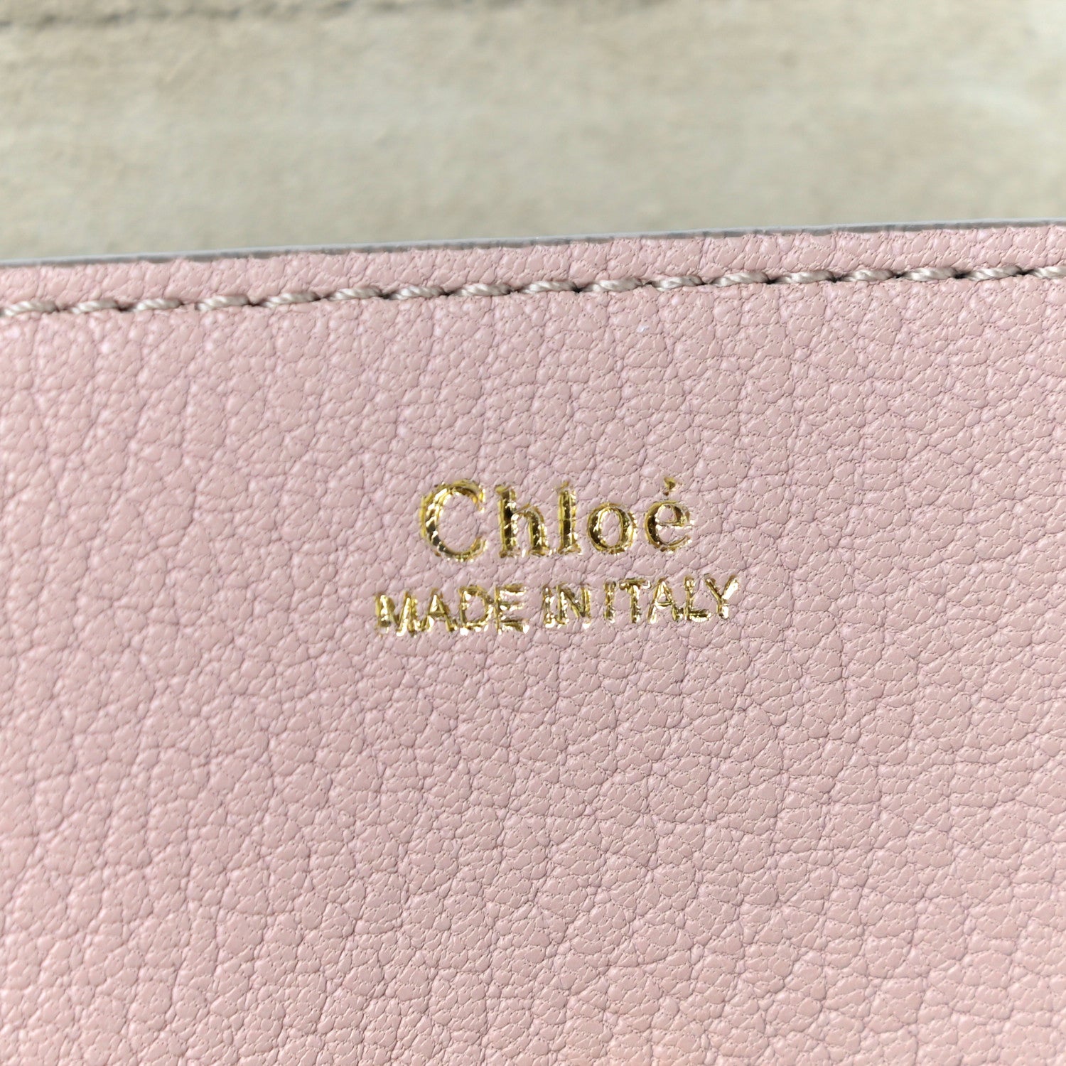 Chloe Grained Lambskin Mini Drew Shoulder Bag Cement Pink 6 of 14