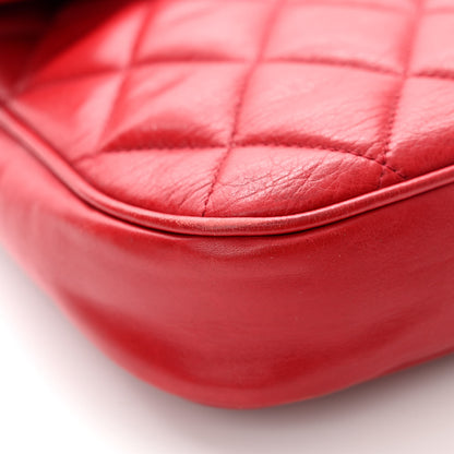 Chanel Lambskin Quilted Flap Crossbody Red 13 of 14
