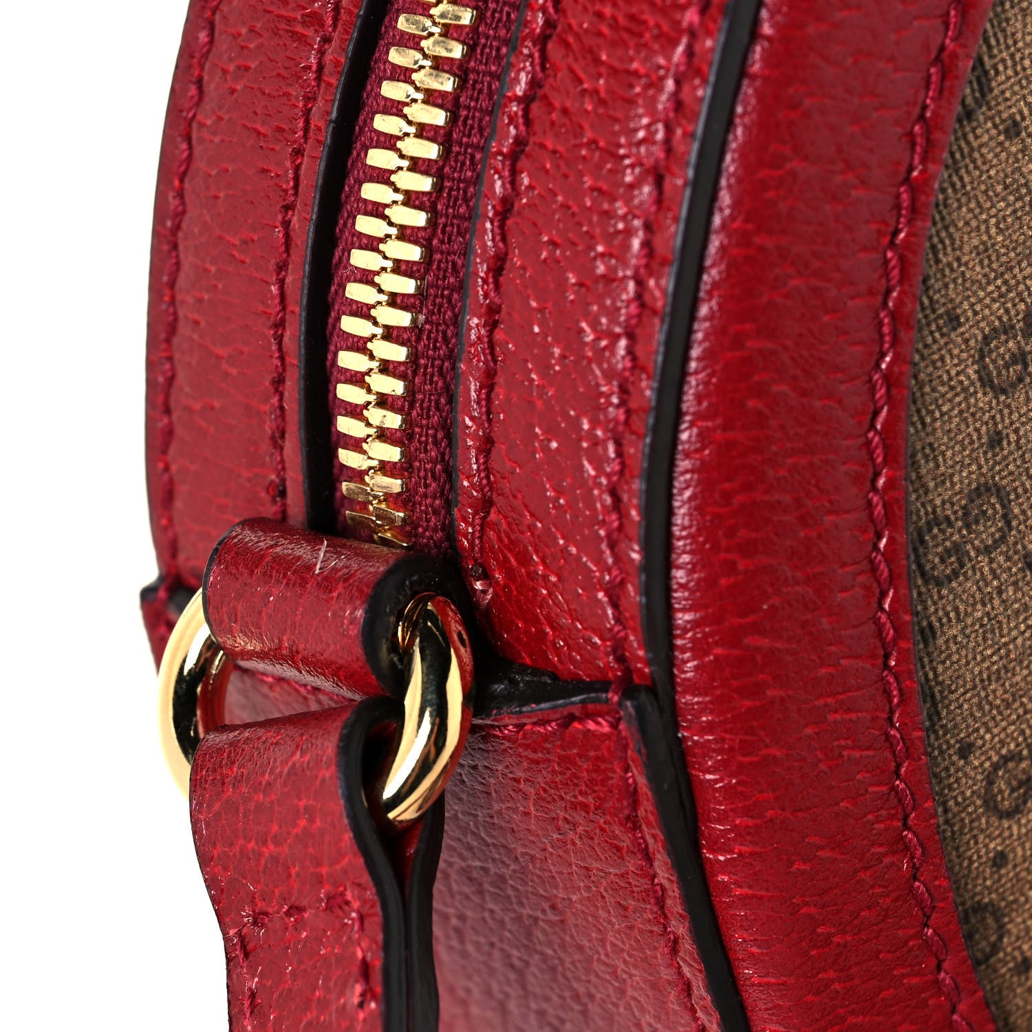 Gucci X DORAEMON Mini Vintage GG Supreme Monogram Mini Round Shoulder Bag Beige Cherry Red 16 of 17