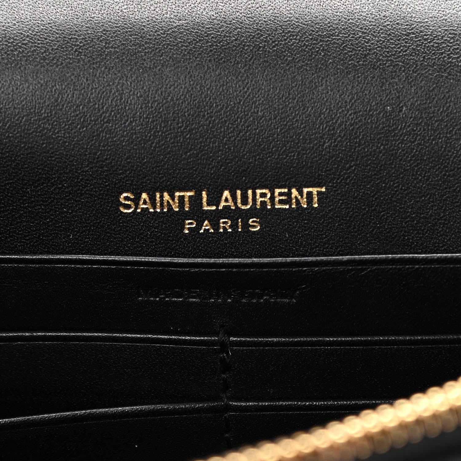 Saint Laurent Smooth Calfskin Classic Monogram Kate Tassel Chain Wallet Black 6 of 11