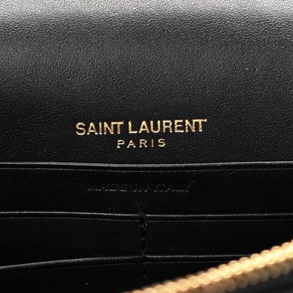 Saint Laurent Smooth Calfskin Classic Monogram Kate Tassel Chain Wallet Black 6 of 11