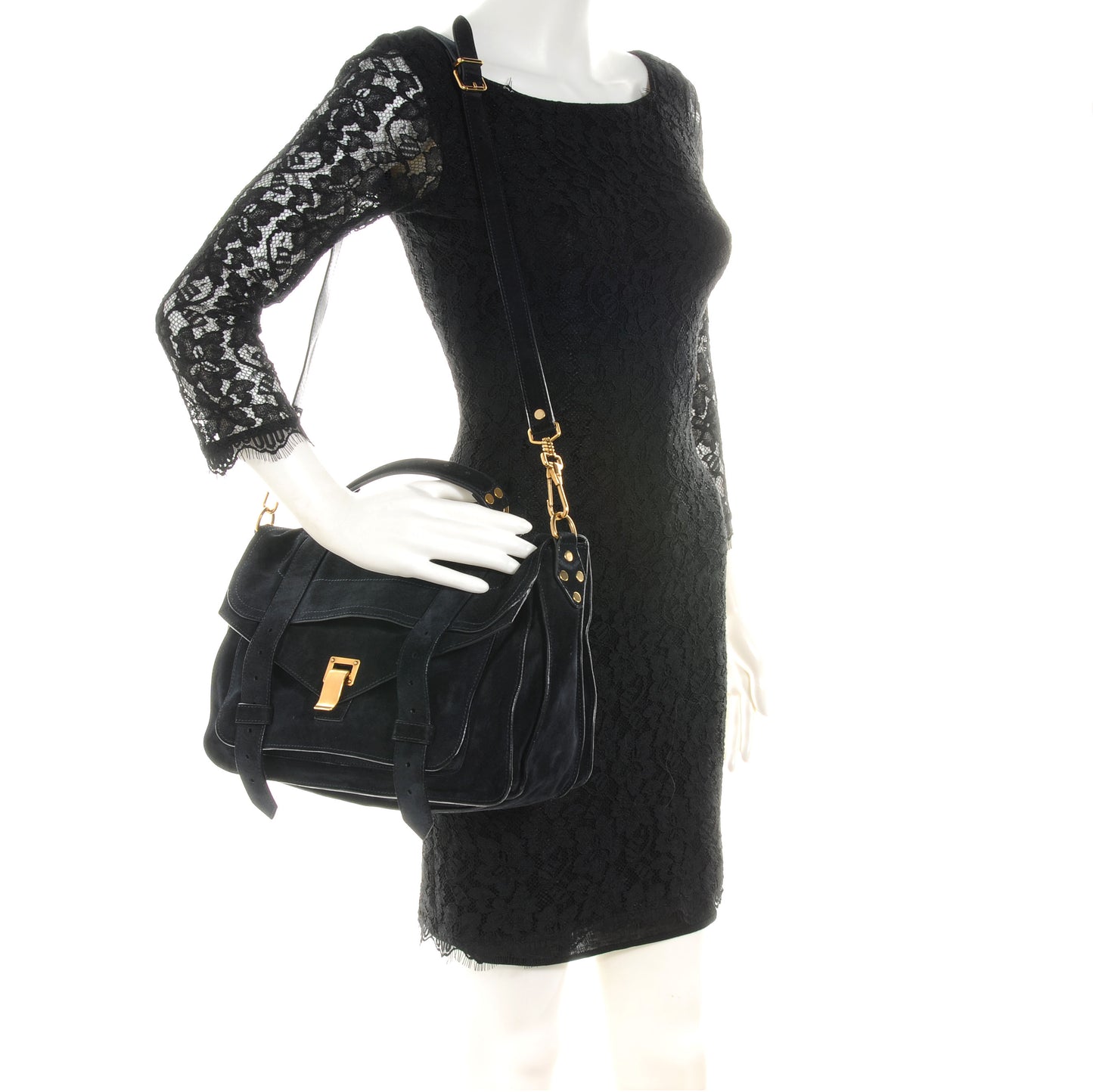 Suede PS1 Medium Satchel Navy